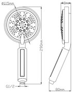 Mueller Dio verstelbare handdouche 10cm chroom