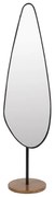Staande Spiegel Organisch Met Hout - 40x135cm