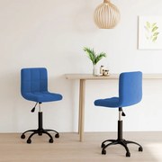 vidaXL Eetkamerstoelen 2 st draaibaar fluweel blauw