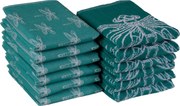 Keuken- & Theedoek smaragdlibel – set van 12 – groenblauw