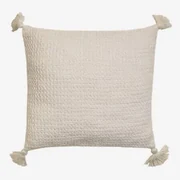 Vierkant Katoenen Kussen (45x45 Cm) Resnais Beige – Crème - Sklum