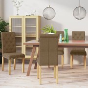 vidaXL Eetkamerstoelen 4 st stof bruin