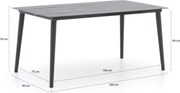 Diningset Manifesto  | 4 personen | Tuinset aluminium | 5-delig | Kees Smit Tuinmeubelen