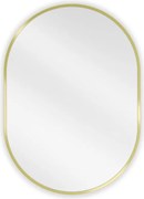 Mexen Loft ovale badkamer spiegel 70 x 50 cm, gouden frame - 9851-070-050-000-50
