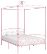 vidaXL Hemelbedframe metaal roze 120x200 cm