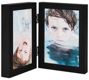 vidaXL Fotolijst tweeluik 2x(13x18 cm) zwart