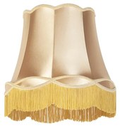 Stoffen Zijden lampenkap goud 45 cm - Granny Retro rond