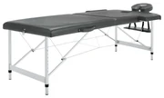 vidaXL Massagetafel met 2 zones 186x68 cm aluminium frame antraciet