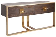 Kare Design Osaka Houten Sidetable Met Messing - 148.6 X 45cm.