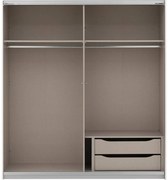 Goossens Basic Kledingkast Memphis Completo, Slaapkamerkast 181 cm breed, 197 cm hoog, 2x 4 paneel schuifdeuren