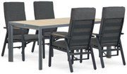 Tuinset 4 personen 180 cm Aluminium/teak Grijs Lifestyle Garden Furniture Marseille/Borello