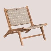 Teakhouten Fauteuil Diama Bruin - Tarwe - Sklum