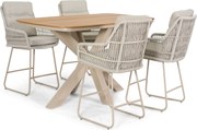 Lifestyle Garden Furniture Vicente/Noelle X Barset Rope Zand/Beige 5-delig