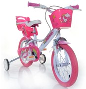 Dino Bikes Kinderfiets Unicorn 14" roze