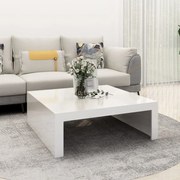 vidaXL Salontafel 100x100x35 cm spaanplaat hoogglans wit