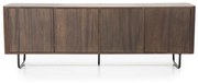 Eleonora James Tv-meubel Mangohout Bruin - 180x40x61cm.