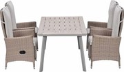 Garden Impressions Collin tuinset 5-delig - Penedo tuintafel 160x90 taupe