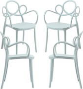 Set 4 Sky Stoelen met Armleuningen