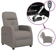 vidaXL Fauteuil verstelbaar elektrisch stof taupe