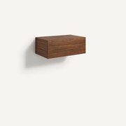 Nachtkastje (zwevend) van massief notenhout met 1 lade, Vesper