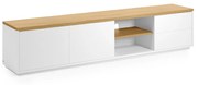 Kave Home Abilen Tv-meubel Wit Eiken 200 Cm - 200x36x44cm.
