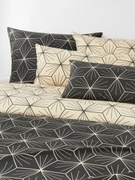 Dubbelzijdig dekbedovertrek Ilda met geometrische print
