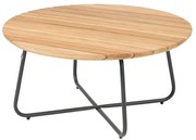 4 Seasons Outdoor Verdi loungetafel met rond teak blad Ø 73 cm SALE Loungetafel houtkleur weerbestendig