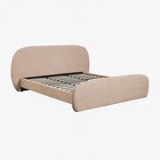 Brunel Bouclé Stoffen Bed Licht Zandbruin Bouclé & 180 X 200 Cm - Sklum