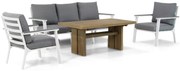 Stoel en Bank Loungeset 4 personen Aluminium Wit  Lifestyle Garden Furniture Palazzo/Brighton