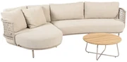 Sardinia chaise longue loungeset 3 delig aluminum latte 4 Seasons Outdoor