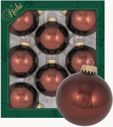 Handbeschilderde kerstballen Thalia, 8-delig