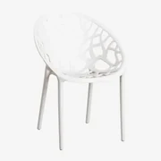 Set Van 4 Ores Stapelbare Eetkamerstoelen Gardenia Wit - Sklum