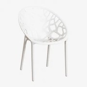 Verpakking Van 4 Ores Polypropyleen Stapelbare Eetkamerstoelen Gardenia Wit - Sklum