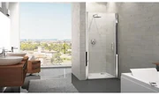 Novellini Young 2.0 1B draaideur voor nis 87/91x200cm chroom/satin y21b87-4k