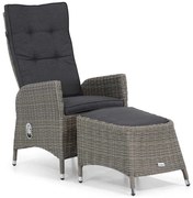 Bistroset 1 persoon  Wicker Grijs Garden Collections Lincoln