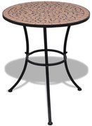 vidaXL Bistrotafel 60 cm mozaïek terracottakleurig