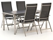 Bernstein Freiburg/Koblenz 160cm dining tuinset 5-delig verstelbaar