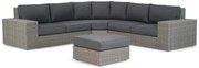 Hoek loungeset 5 personen Wicker Grijs  Garden Collections Oxford