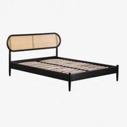 Houten Bed Fraser Gewoon Zwart & 150 X 200 Cm - Sklum