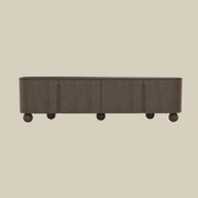 Tv-meubel Hout Met Bolpoten 200 Cm - 200x40x55cm.
