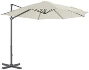 vidaXL Zweefparasol met aluminium paal 300 cm zandkleurig