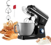 VEVOR Standmixer Deegblender 1400W 7,84L met Kantelbare Kop RVS Kom Deeghaak Garde Schraper Huishoudelijke Keukenmachine voor Bakken en Mixen Zwart