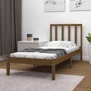 vidaXL Bedframe grenenhout honingbruin 75x190 cm 2FT6 Small Single