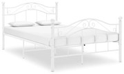 vidaXL Bedframe metaal wit 120x200 cm