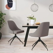 vidaXL Eetkamerstoelen 2 st fluweel lichtgrijs