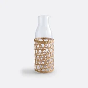Waterkaraf in glas met vlechtwerk Qualimna