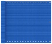 vidaXL Balkonscherm 75x400 cm HDPE blauw