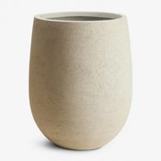 Buitenbloempot Van Beton Grover Ø45 Cm - ↑55 Cm & Gebroken Wit - Sklum