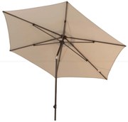 4 Seasons Outdoor Azzurro parasol met Wengé frame en Beach doek Ø 300 cm Parasol beige weerbestendig