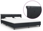 vidaXL Bedframe kunstleer zwart 160x200 cm